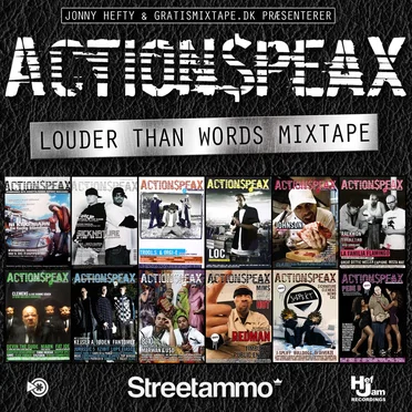 Actionspeax: Louder Than Words Mixtape by Jonny Hefty & GratisMixtape.dk - album cover