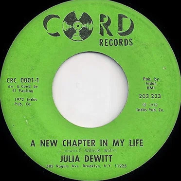 A New Chapter in My Life / If You Want Your Man (You Better Chain Him to Your Side) by Julia Dewitt - album cover