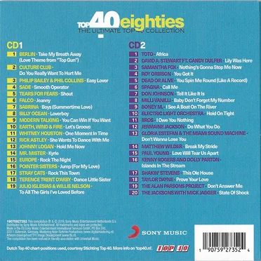 Top 40 Eighties: The Ultimate Top 40 Collection by Various Artists - album cover