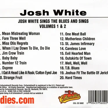 Josh White Sings the Blues and Sings, Volume 1 & 2