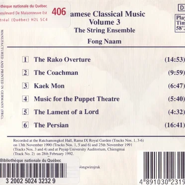 Siamese Classical Music Volume 3 : The String Ensemble