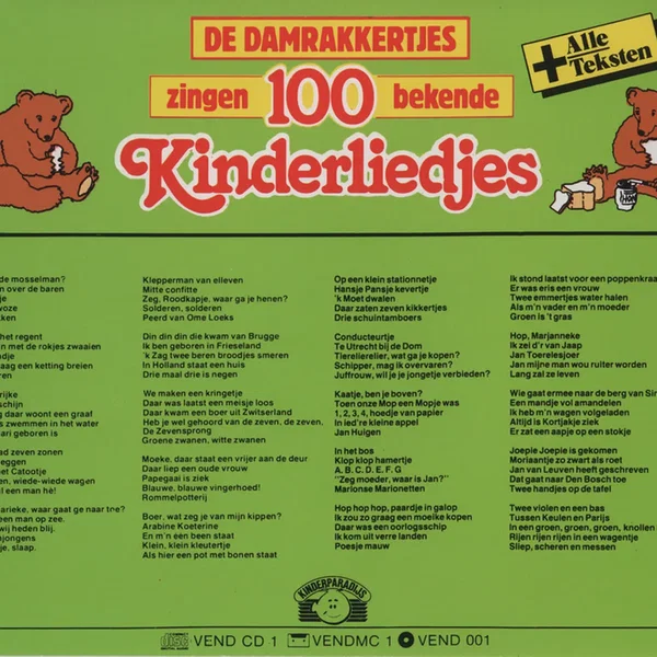 De Damrakkertjes zingen 100 bekende kinderliedjes