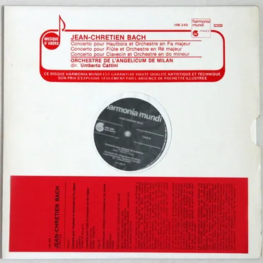 Concerto pour Hautbois et Orchestre en Fa majeur / Concerto pour Flûte et Orchestre en Ré majeur / Concerto pour Clavecin et Orchestre en do mineur