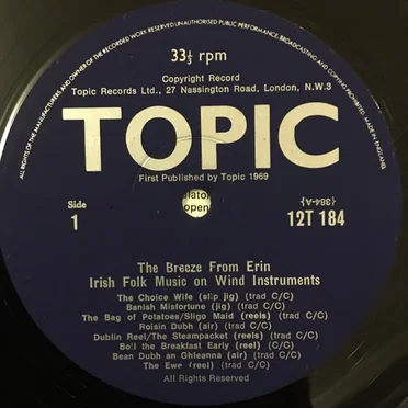 The Breeze From Erin: Irish Folk Music on Wind Instruments by Various Artists - album cover