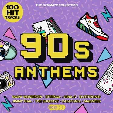 100 Hit Tracks Ultimate 90s Anthems by Various Artists - album cover