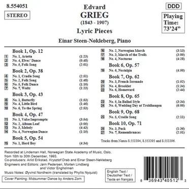 Lyric Pieces, Books 1 - 10 (Selection)