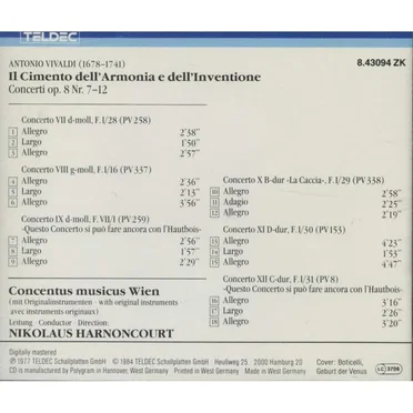 Il cimento dell'armonia e dell'inventione: Concerti, Op. 8, No. 7-12
