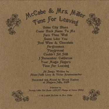 Time for Leaving by McCabe & Mrs. Miller - album cover