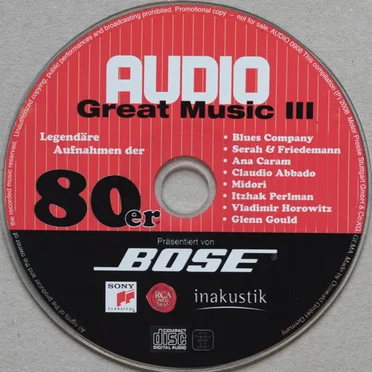 Great Music, Vol. III – Legendäre Aufnahmen der 80er by Various Artists - album cover