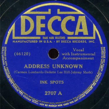 Address Unknown / You Bring Me Down