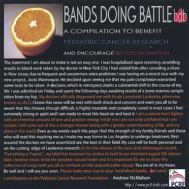 Bands Doing Battle: A Compilation to Benefit Pediatric Cancer Research and Encourage Blood Donation by Various Artists - album cover
