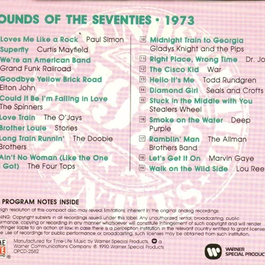 Sounds of the Seventies: 1973 by Various Artists - album cover
