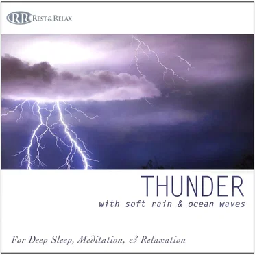 Thunder: With Soft Rain & Ocean Waves
