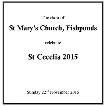 St Cecelia 2015 by Choir of St Mary’s, Fishponds - album cover
