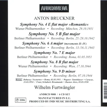 Anton Bruckner: Symphonies Nos. 4 - 9