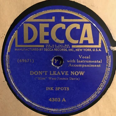 Don't Leave Now / Foo-Gee