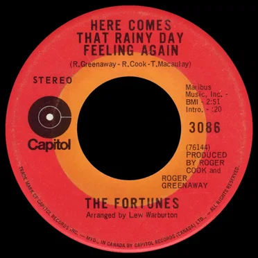 Here Comes That Rainy Day Feeling Again by The Fortunes - album cover