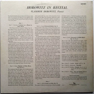 Horowitz In Recital