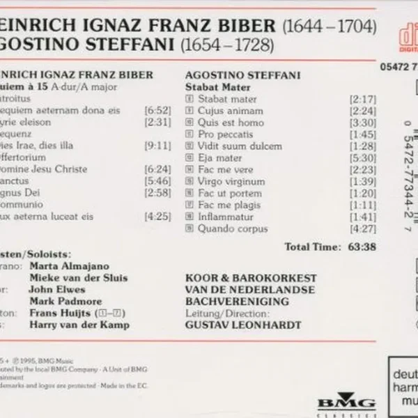 Biber: Requiem / Steffani: Stabat Mater