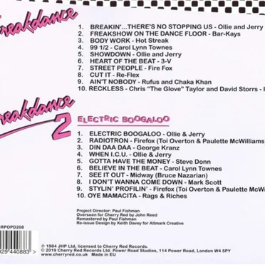 Breakdance And Breakdance 2 (Electric Boogaloo) (Original Motion Picture Soundtracks) by Various Artists - album cover
