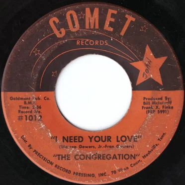 I Need Your Love by The Congregation - album cover