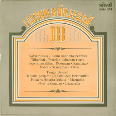 Listan kärjessä 3: 1955-1958 by Various Artists - album cover