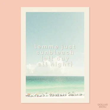 Lemme Just Sunbleach (All Day All Night) by Vanilla Beach - album cover