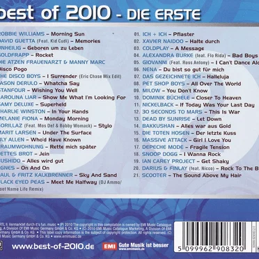 Best Of 2010: Die Erste by Various Artists - album cover