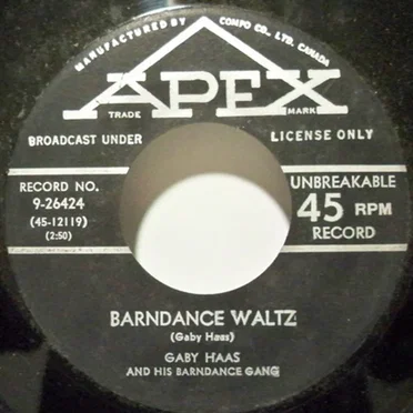 Barndance Waltz / Barndance Polka by Gaby Haas And His Barndance Gang - album cover