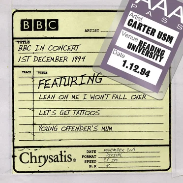 BBC in Concert (1 December 1994) by Carter the Unstoppable Sex Machine - album cover