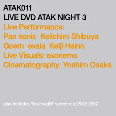 Live DVD Atak Night 3 by Various Artists - album cover