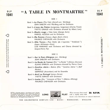 À table in Montmartre by Various Artists - album cover