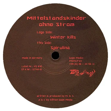 Winter Kills / Spirulina by Mittelstandskinder Ohne Strom - album cover