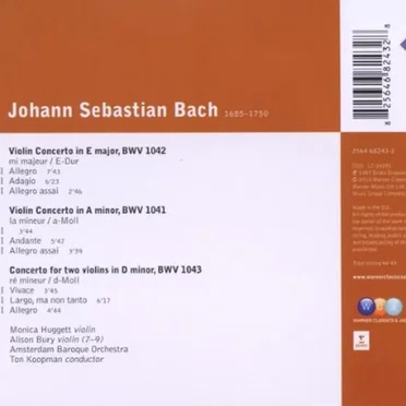 Violin Concertos, BWV 1041 & 1042 / Concerto for Two Violins, BWV 1043