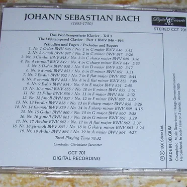 Complete Works for Harpsichord, Vol. 1: From The Welltempered Clavier, Part 1 BWV 846-864