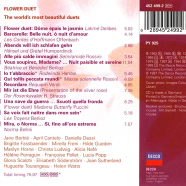 Flower Duet: The World's Most Beautiful Duets by Various Artists - album cover
