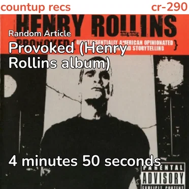 Provoked (Henry Rollins album) by Random Article - album cover