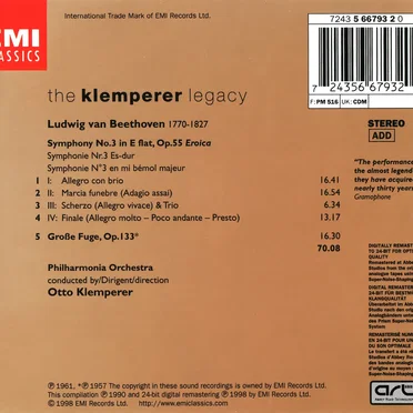 Symphony No. 3 "Eroica" / Große Fugue