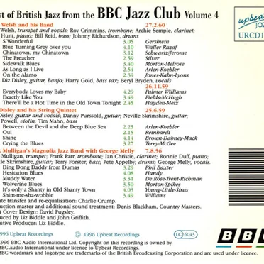 The Best of British Jazz From the BBC Jazz Club Volume 4 by Various Artists - album cover