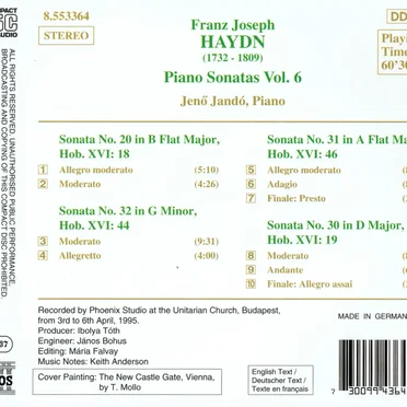 Piano Sonatas, Volume 6: Nos. 20 and 30-32