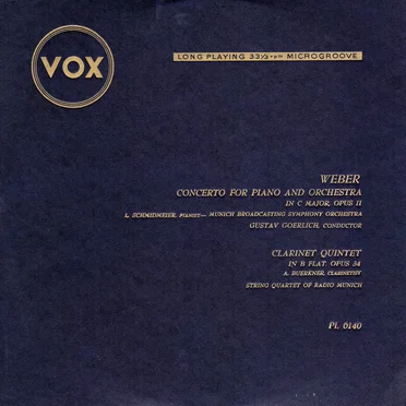 Concerto for Piano and Orchestra in C Major, Opus 11 / Clarinet Quintet in B Flat, Opus 34