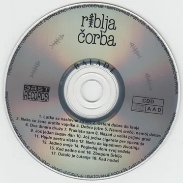 Balade by Riblja Čorba - album cover