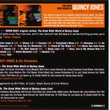 The Great Wide World Of Quincy Jones: The Studio & Live Sessions