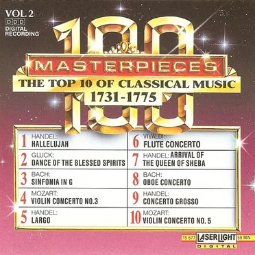 100 Masterpieces, Volume 2: The Top 10 of Classical Music 1731-1775 by Various Artists - album cover