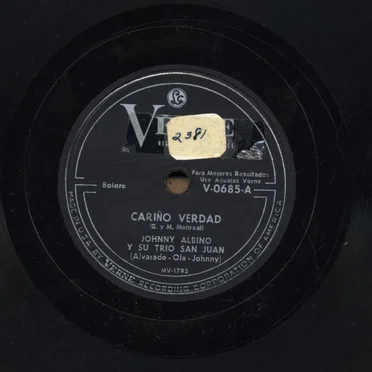 Cariño verdad / Tú me hiciste quererte by Johnny Albino y su Trío San Juan - album cover