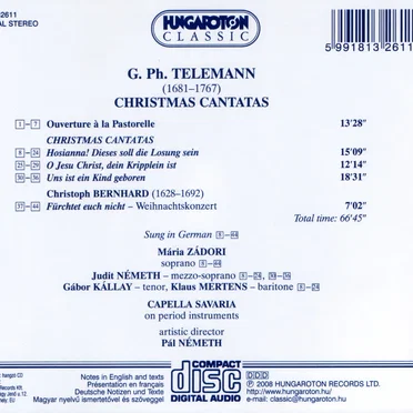 Telemann: Christmas cantatas / Berhard: Weihnachtskonzert