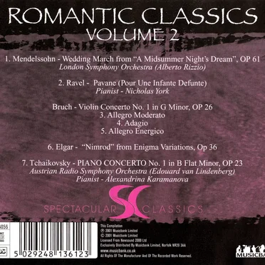 Romantic Classics, Volume 2 by Various Artists - album cover