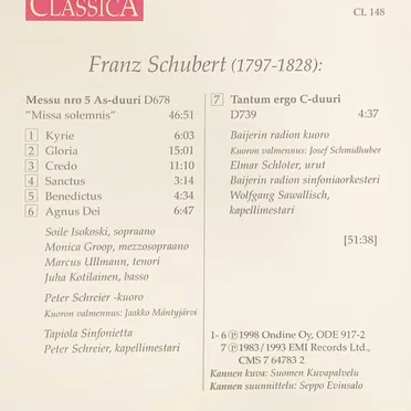 Missa solemnis / Tantum ergo