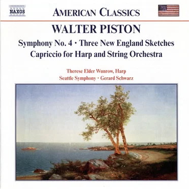 Symphony no. 4 / Three New England Sketches / Capriccio for Harp and String Orchestra