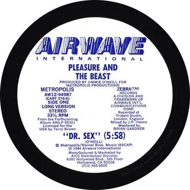 Dr. Sex by Pleasure and the Beast - album cover